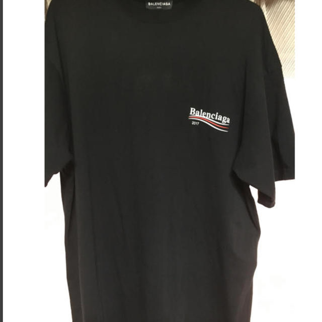 BALENCIAGA キャンペーンロゴ Tシャツ ブラックメンズ