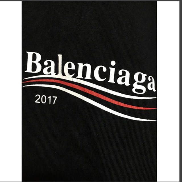 BALENCIAGA キャンペーンロゴ Tシャツ ブラックメンズ