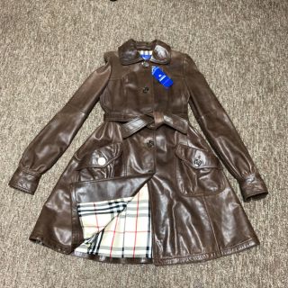 バーバリーブルーレーベル(BURBERRY BLUE LABEL)のBurberry レザーコート トレンチコート(トレンチコート)