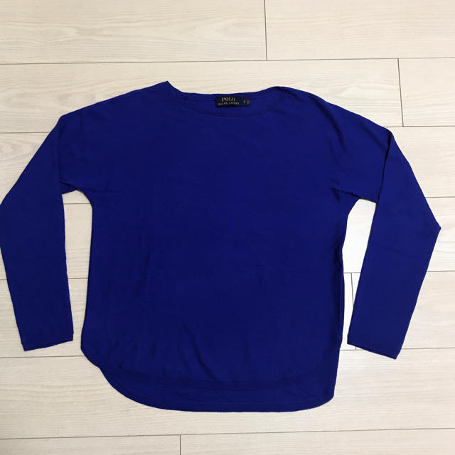 POLO RALPH LAUREN(ポロラルフローレン)のキレイ色 POLO ラルフローレンのブルーニット レディースのトップス(ニット/セーター)の商品写真