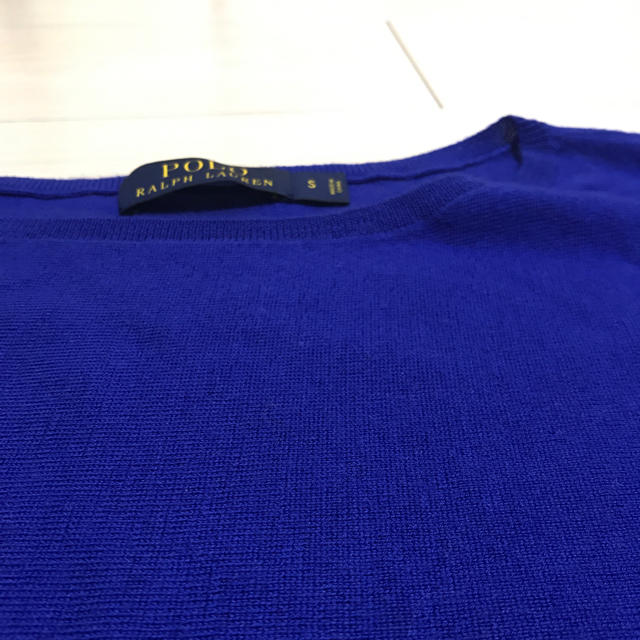 POLO RALPH LAUREN(ポロラルフローレン)のキレイ色 POLO ラルフローレンのブルーニット レディースのトップス(ニット/セーター)の商品写真