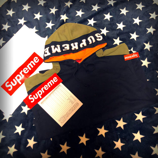 Supreme(シュプリーム)のss18 Supreme Paneled Hooded Sweatshirt L メンズのトップス(パーカー)の商品写真