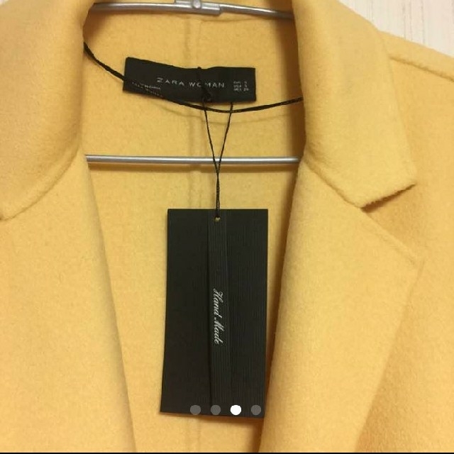 ZARA(ザラ)のZARA チェスターコート イエロー レディースのジャケット/アウター(チェスターコート)の商品写真