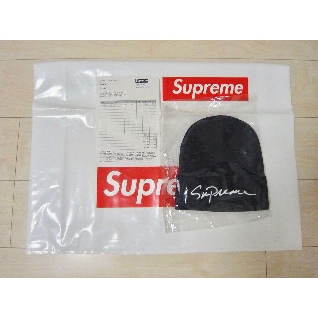 【納品書付】Supreme Classic Script Beanie 黒新品Blackブラック黒