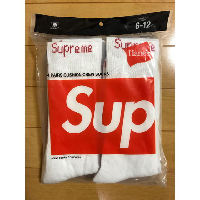 Supreme(シュプリーム)の新品 supreme Hanes crew socks ２足分セット 靴下 メンズのレッグウェア(ソックス)の商品写真