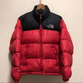 ザノースフェイス(THE NORTH FACE)のTHE NORTH FACE ヌプシ ダウンジャケット メンズS 赤 レッド(ダウンジャケット)