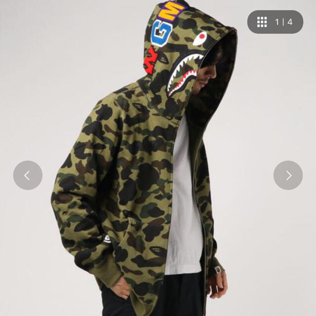 A・BATHING APE アベイジングエイプ シャークパーカー 1st カモ - www