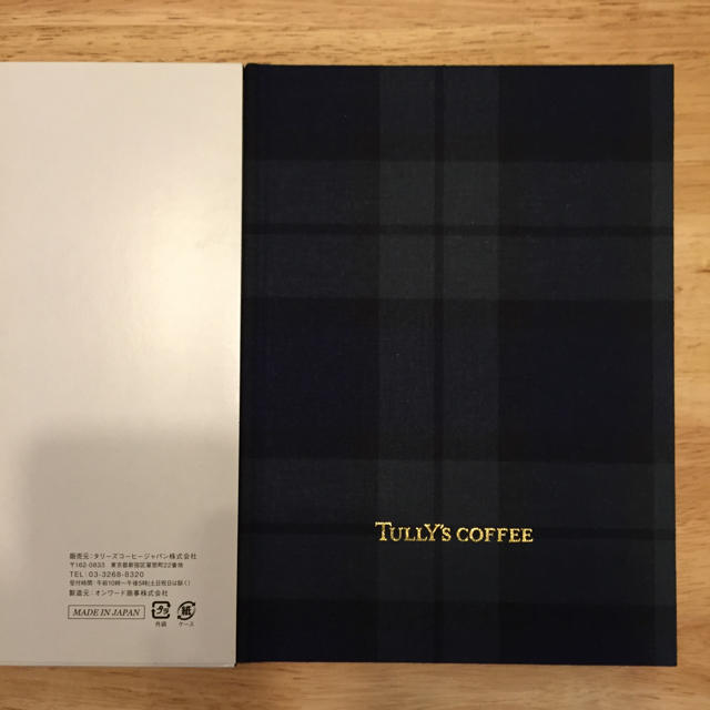TULLY'S COFFEE(タリーズコーヒー)のTully's Coffee ファブリックノート インテリア/住まい/日用品の文房具(ノート/メモ帳/ふせん)の商品写真