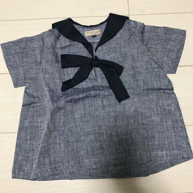 MUJI (無印良品)(ムジルシリョウヒン)のハンドメイド ブラウス キッズ/ベビー/マタニティのベビー服(~85cm)(シャツ/カットソー)の商品写真