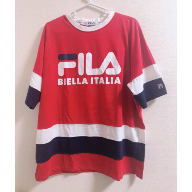 WEGO(ウィゴー)のFILA ライン切替Tシャツ レディースのトップス(Tシャツ(半袖/袖なし))の商品写真