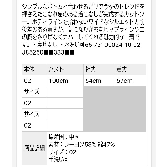 CLEAR IMPRESSION(クリアインプレッション)の★mi様専用★クリアインプレッション バックロングワイドスリーブカットソー レディースのトップス(カットソー(半袖/袖なし))の商品写真