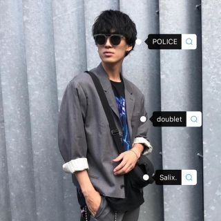 バレンシアガ(Balenciaga)のdoublet 18ssジャケット 黒(テーラードジャケット)