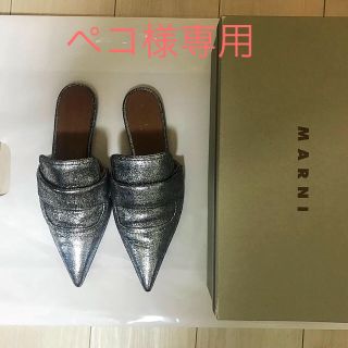 マルニ(Marni)のMARNIシルバーフラットシューズ(バレエシューズ)