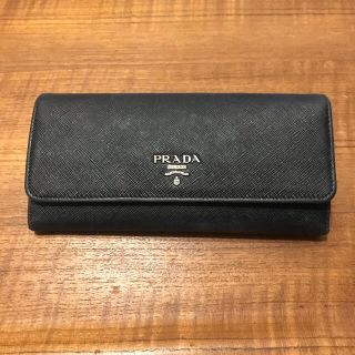 プラダ(PRADA)のプラダ    長財布  バイカラー  PRADA  財布  ブラック  イエロー(財布)