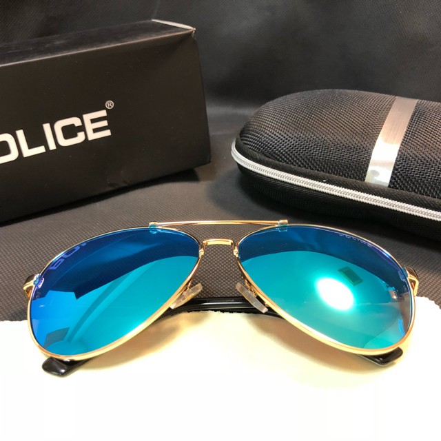 POLICE(ポリス)のポリスサングラスブルーレンズ／ゴールド メンズのファッション小物(サングラス/メガネ)の商品写真