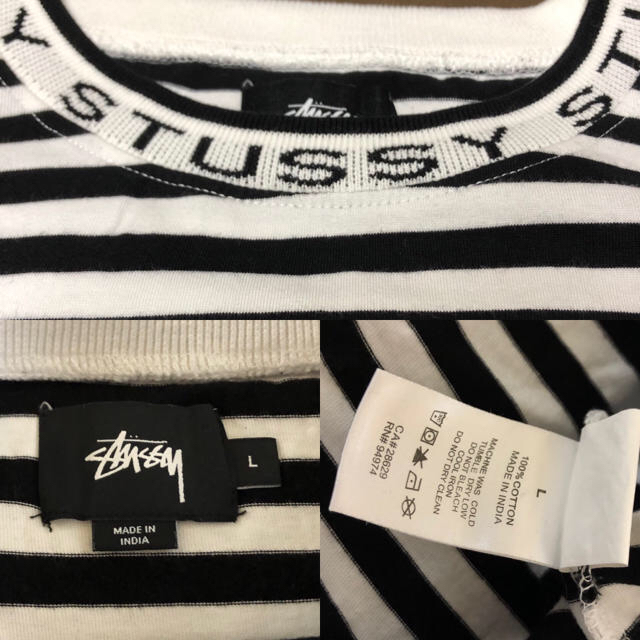 STUSSY(ステューシー)の(L) Stussy Jacquard Neck L/S Jersey メンズのトップス(Tシャツ/カットソー(七分/長袖))の商品写真