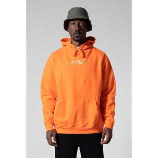 アウェイク(AWAKE)のAwake NY METALLICFOIL LOGO HOODIE Orange(パーカー)