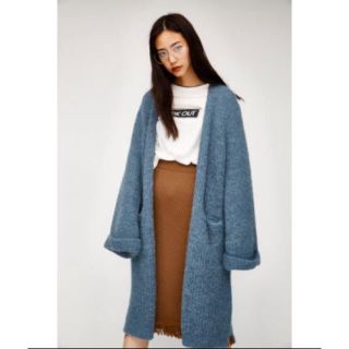 マウジー(moussy)のアルパカブレンドロングカーディガンmoussy(カーディガン)