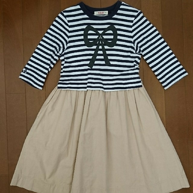 familiar(ファミリア)のファミリア 七分袖 ワンピース 130㎝ キッズ/ベビー/マタニティのキッズ服女の子用(90cm~)(ワンピース)の商品写真