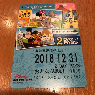 ディズニー(Disney)のディズニーリゾートライン 1枚未使用★(遊園地/テーマパーク)