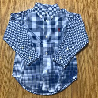 ラルフローレン(Ralph Lauren)の【200円値下げ】ラルフローレン 青色チェックシャツ 3T(100㎝)(ブラウス)