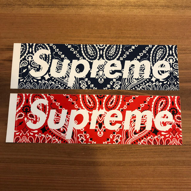 Supreme ペイズリー ボックスロゴ ステッカー 2色セット