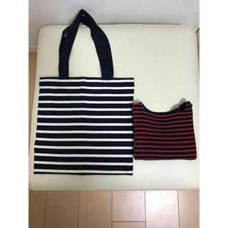 プチバトー(PETIT BATEAU)の新品未使用 プチバトートート＆コムサフォセット ボーダーシャツ(シャツ/カットソー)