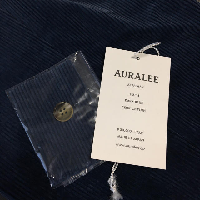 AURALEE パンツの通販 by 20's shop｜ラクマ 17aw コーデュロイ 低価正規品