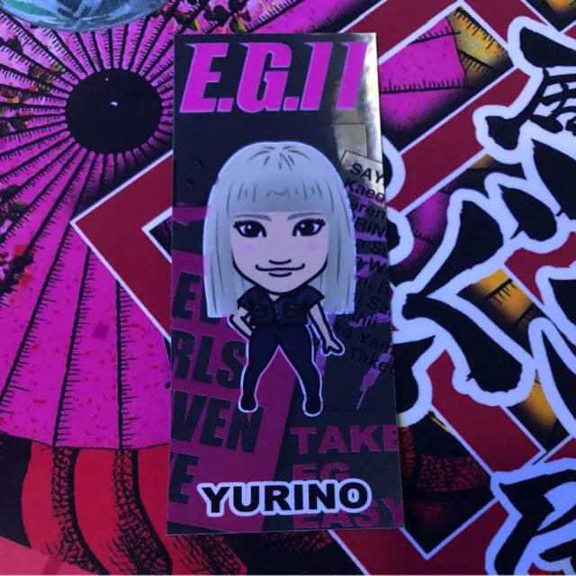 E-girls - 居酒屋えぐざいる 7/16限定 千社札 E-girls YURINO レアの