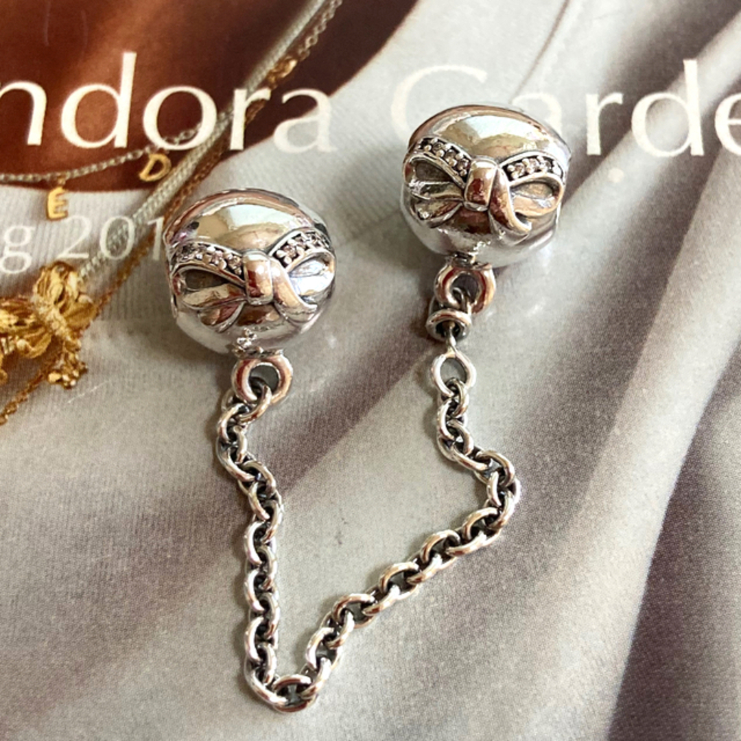 SWAROVSKI - パンドラ PANDORAリボンセーフティチェーン