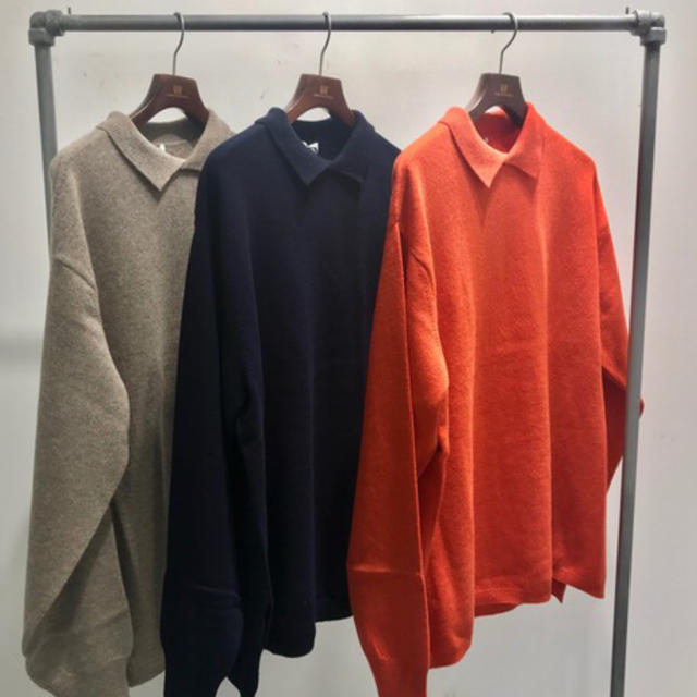 URU TOKYO ニットポロ 18aw ネイビー