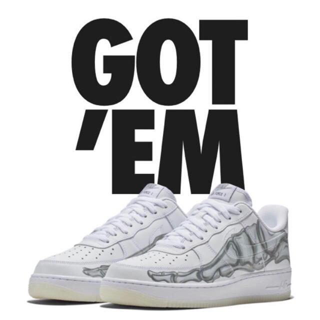 NIKE AIR FORCE 1  SKELETON サイズ  27.0