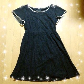 エルディープライム(LD prime)の美品♡黒レース×シフォンワンピース(ミニワンピース)