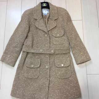 シャネル(CHANEL)のCHANEL tweed   ツイードコート/38(その他)