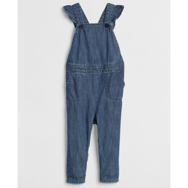 babyGAP(ベビーギャップ)のGAP フリルオーバーオール70 キッズ/ベビー/マタニティのベビー服(~85cm)(ロンパース)の商品写真