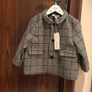 キャラメルベビー&チャイルド(Caramel baby&child )のキャラメル 17AW 千鳥格子コート 2y 新品(コート)