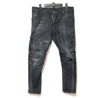 ディースクエアード(DSQUARED2)の美品 ディースクエアード Tidy biker jean リペア加工デニム50(デニム/ジーンズ)