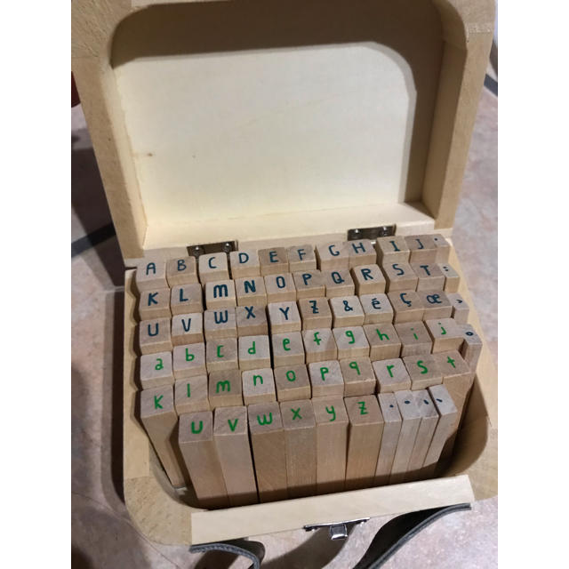 アルファベットスタンプ ボックスBoxとプリンセス ハンドメイドの文具/ステーショナリー(はんこ)の商品写真