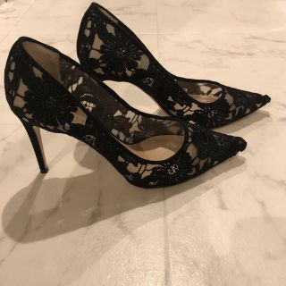 クリスチャンルブタン(Christian Louboutin)のDEIMILLE・VEROCUOIOデイミレ・ヴェロキーオ黒ヌードレースパンプス(ハイヒール/パンプス)