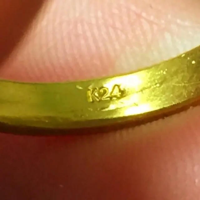 k24 純金 甲丸 指輪 ゴールド