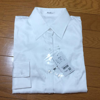 シャツ 白 長袖 ストライプ 形状記憶 事務服(シャツ/ブラウス(長袖/七分))
