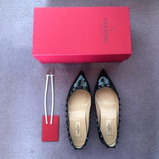 ヴァレンティノ(VALENTINO)のVALENTINO ロックスタッズフラットシューズ 36/5サイズ(バレエシューズ)