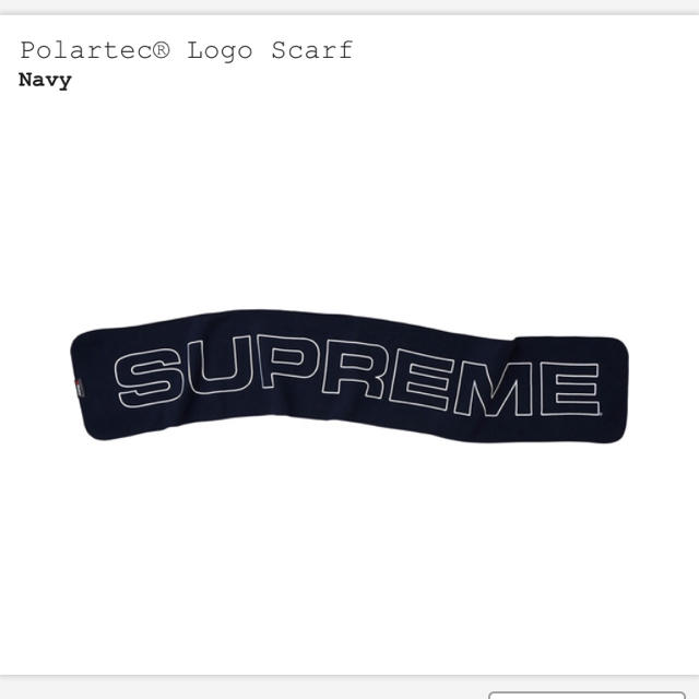 紺 Supreme Polartec Logo Scarf - バンダナ/スカーフ