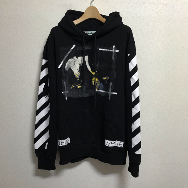 OFF-WHITE(オフホワイト)の最終値下げ！！Off-White 風 オフホワイト パーカー メンズのトップス(パーカー)の商品写真