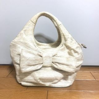 ケイトスペードニューヨーク(kate spade new york)のkate spade  ケイトスペード   ラメ リボン  バッグ  ♡(ハンドバッグ)