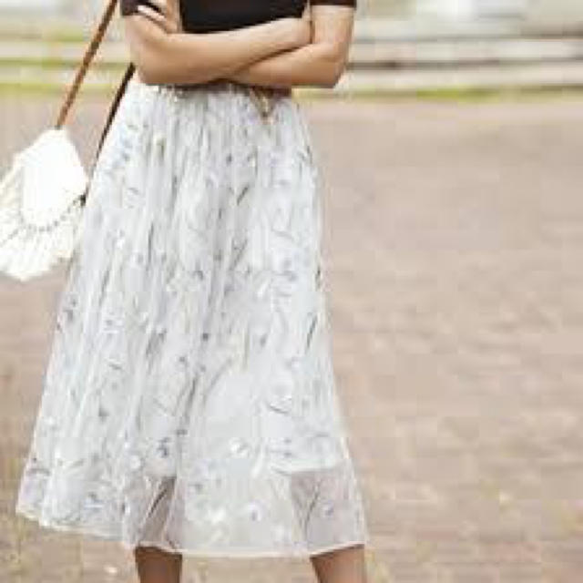 Mystrada(マイストラーダ)のマイストラーダ♡チュール花柄スカート レディースのスカート(ひざ丈スカート)の商品写真