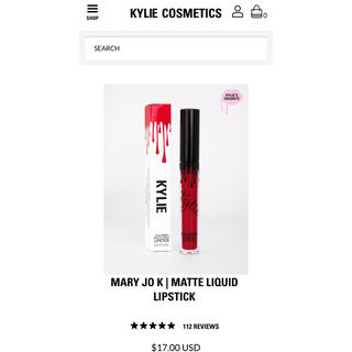 カイリーコスメティックス(Kylie Cosmetics)の【正規品】カイリージェンナー　赤リップ（マットリキッド）(口紅)