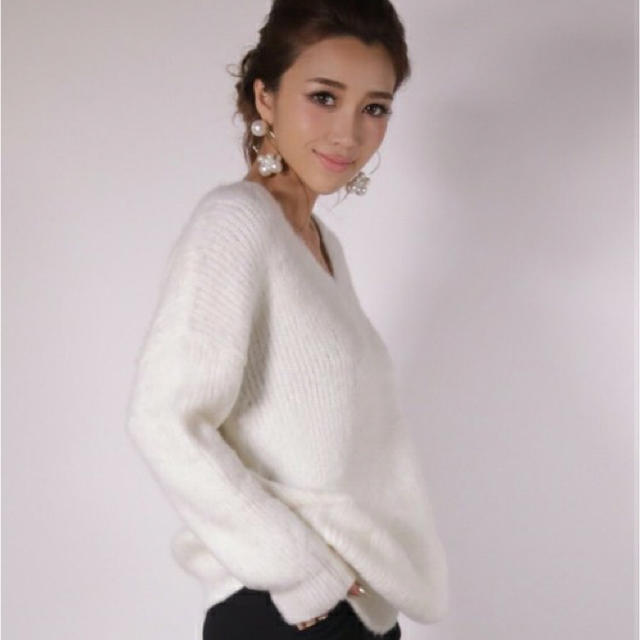 ニット brushed knit top ホワイト