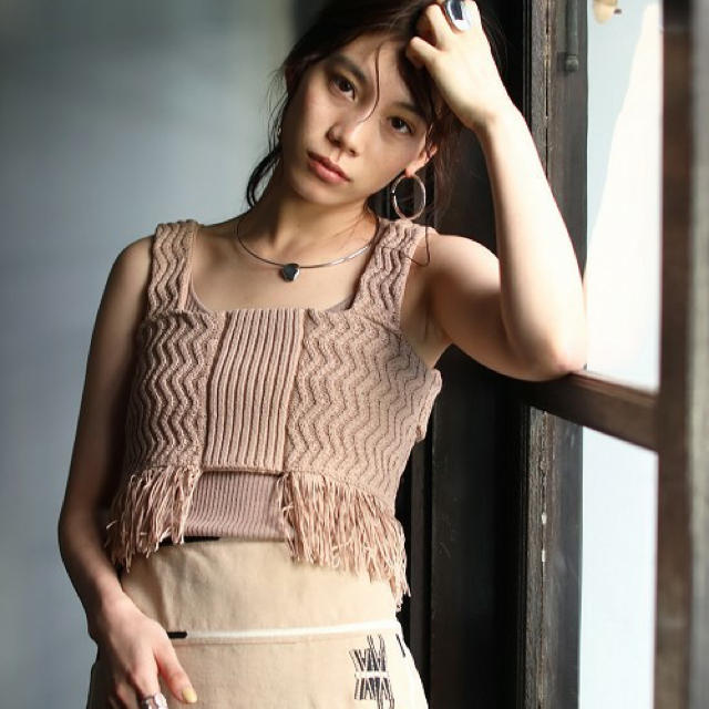 TODAYFUL(トゥデイフル)のTODAYFUL Knit Fringe Bustier レディースのトップス(ベアトップ/チューブトップ)の商品写真