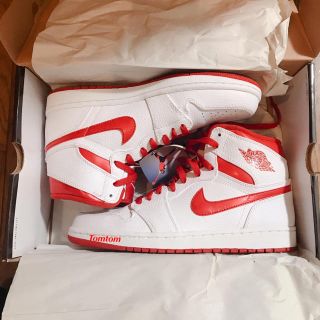 ナイキ(NIKE)のAIR JORDAN1 RETRO HIGH WHITE/VARSITY RED(スニーカー)